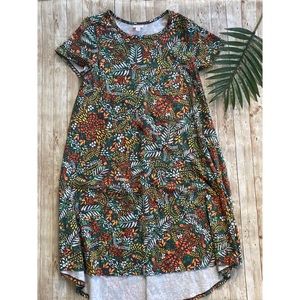 LulaRoe Carly Swing Floral T-Shirt Dress Size M